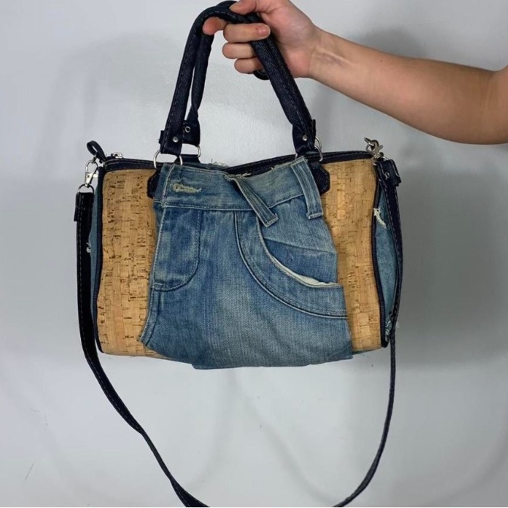 Y2K JEANS BLUE LIGHT WASH SHOULDER CROSSEDPURSE BAG